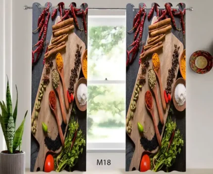 ست فرش و پرده پانچی آشپزخانه