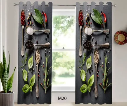 ست فرش و پرده پانچی آشپزخانه